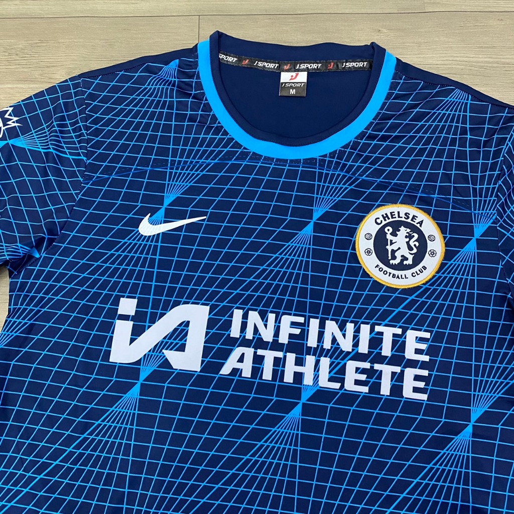Bộ quần áo bóng đá Chelsea xanh rằn ri sân khách JP2024-FLG