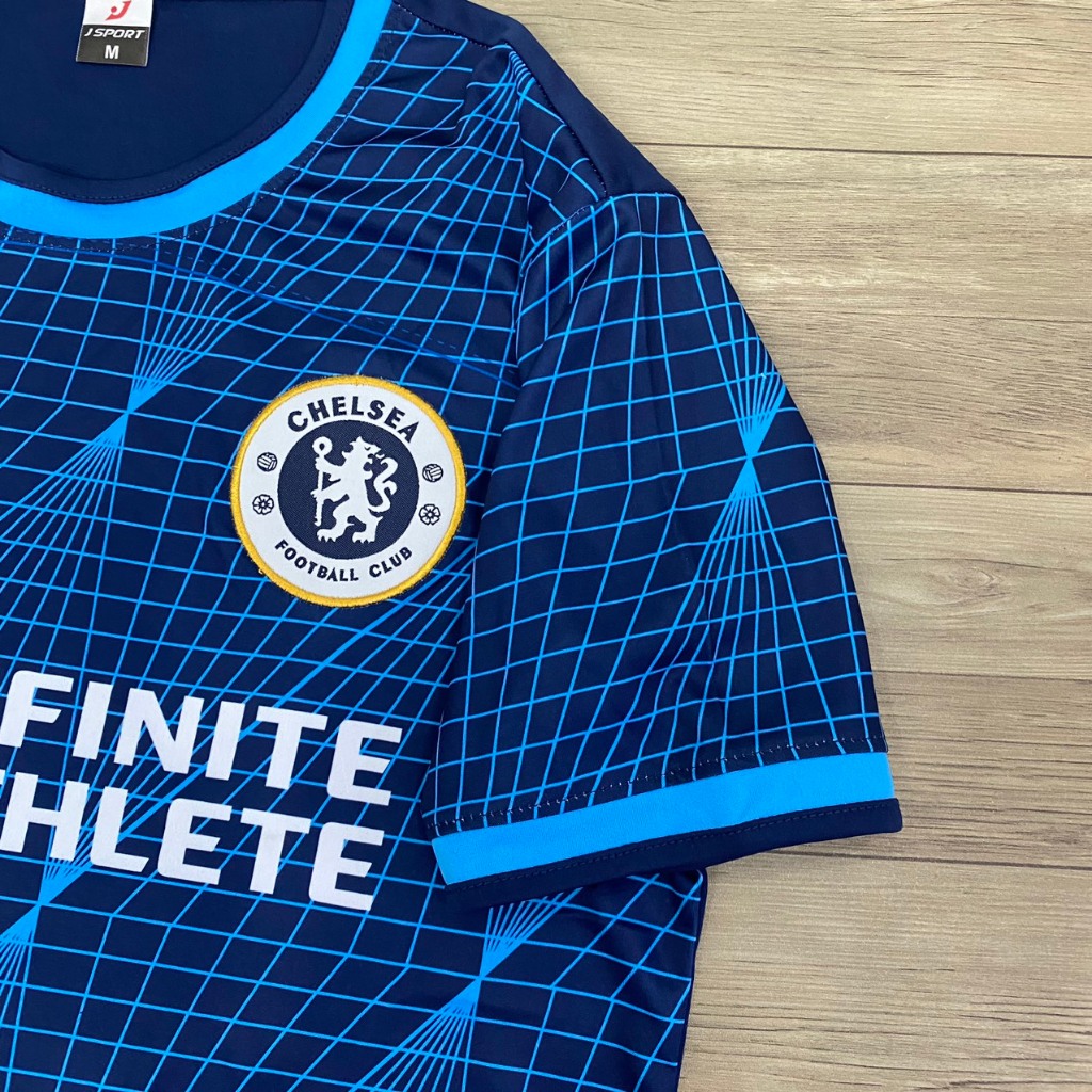 Bộ quần áo bóng đá Chelsea xanh rằn ri sân khách JP2024-FLG
