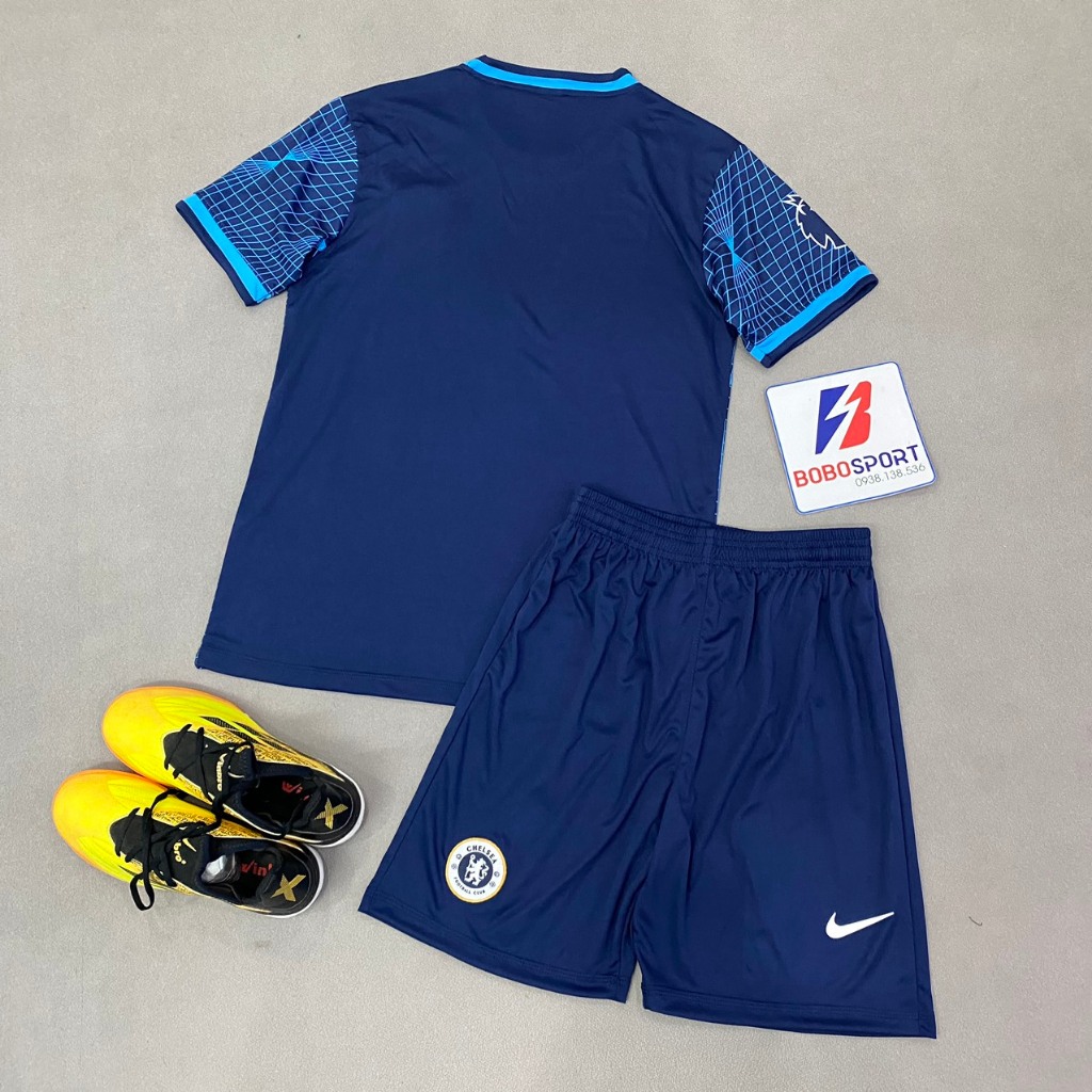 Bộ quần áo bóng đá Chelsea xanh rằn ri sân khách JP2024-FLG
