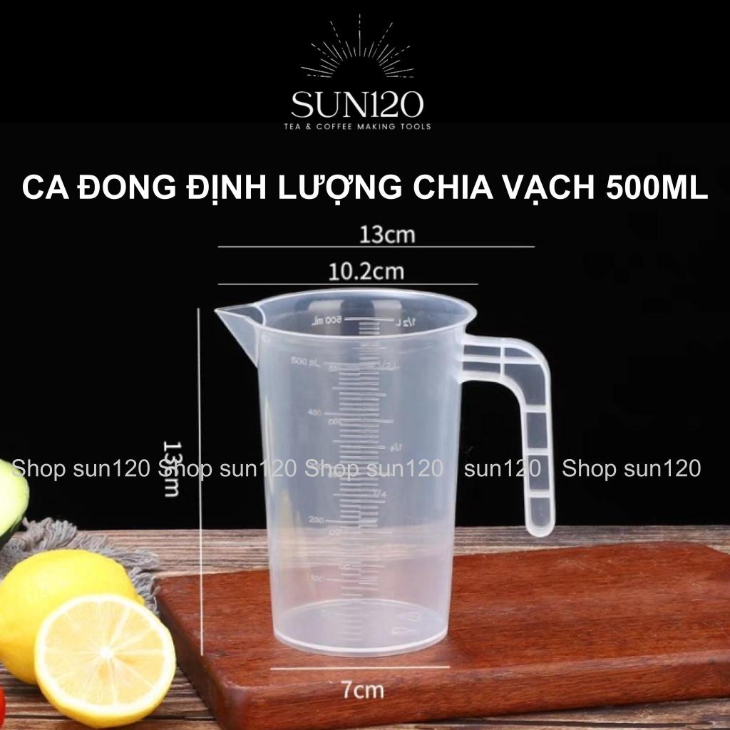 Ca đong định lượng nhựa có chia vạch 500 ml | cốc đong dùng trong làm bánh pha chế
