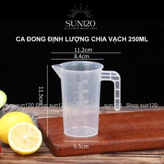Ca đong định lượng pha chế chia vạch 250ml dùng đong đồ uống, làm bánh, pha chế