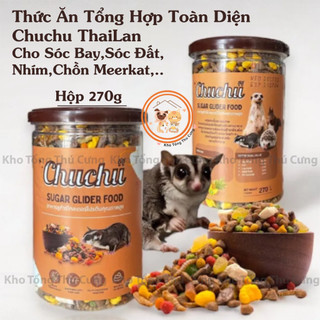  Thức ăn Chuchu Sugar Glider Food của Thái Lan cho sóc bay úc,sóc đất,sóc bông,nhím,chồn meerkat,giàu dinh dưỡng,hộp 270g 