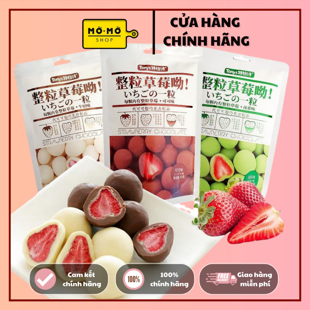 💥Kẹo SoCoLa Bọc Dâu Tây Sấy💥 Gói 60g