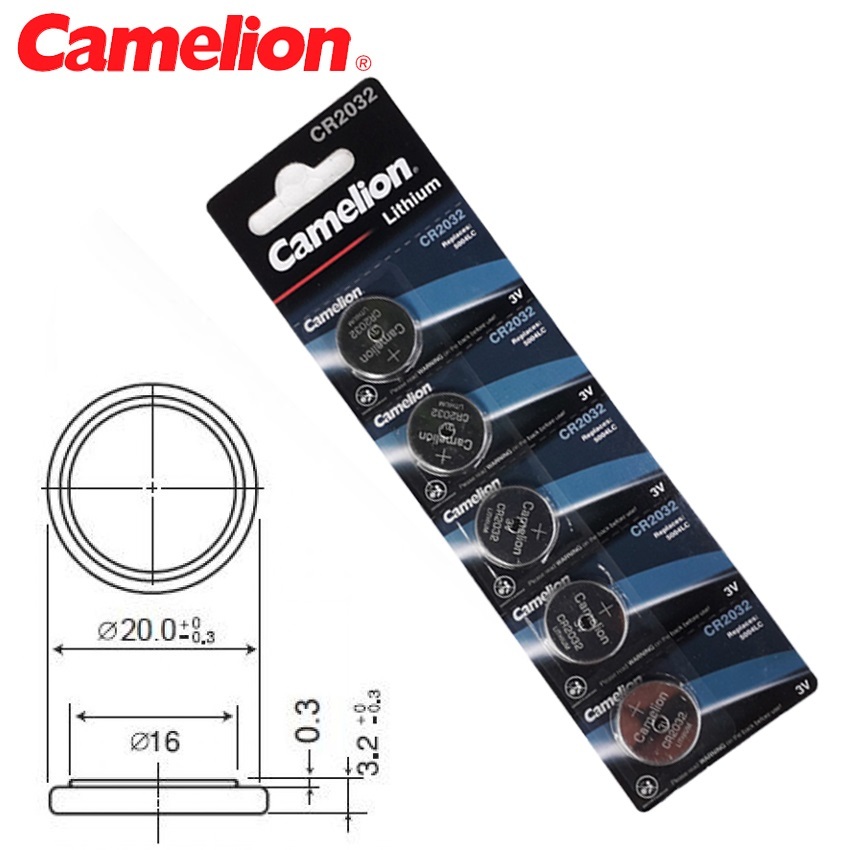 Vỉ 5 Viên Pin Cmos Camelion CR2032 3V Lithium,Pin Cúc Áo CR2032 Gắn Máy Đo Đường Huyết - Đồ Chơi - Máy Tính