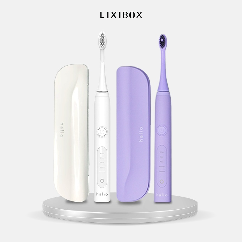 [Mã COSLIXI giảm 250k đơn 999k] Combo 2 Bàn Chải Điện Halio Sonic Whitening Electric Toothbrush PRO - White & Periwinkle