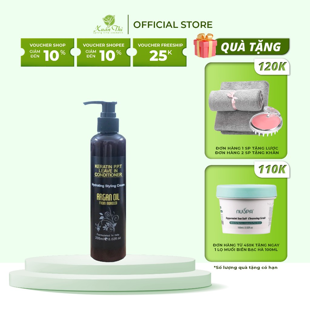 Gel giữ nếp tóc, dưỡng tóc tạo kiểu dưỡng chất Keratin PPT Argan COLATIN 235ml - Mỹ phẩm Xuân Thì