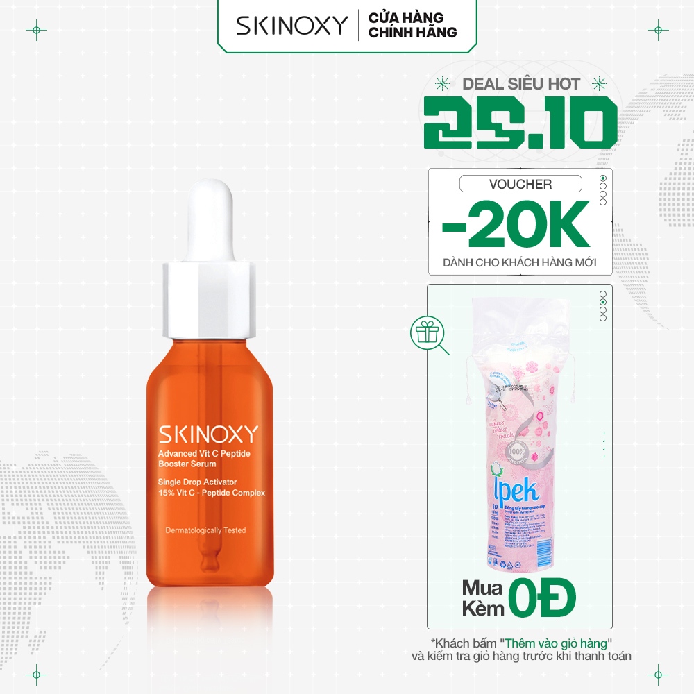 TINH CHẤT DƯỠNG DA SÁNG DA VÀ MỜ THÂM SKINOXY ADVANCED VIT C PEPTIDE BOOSTER SERUM – 9ml