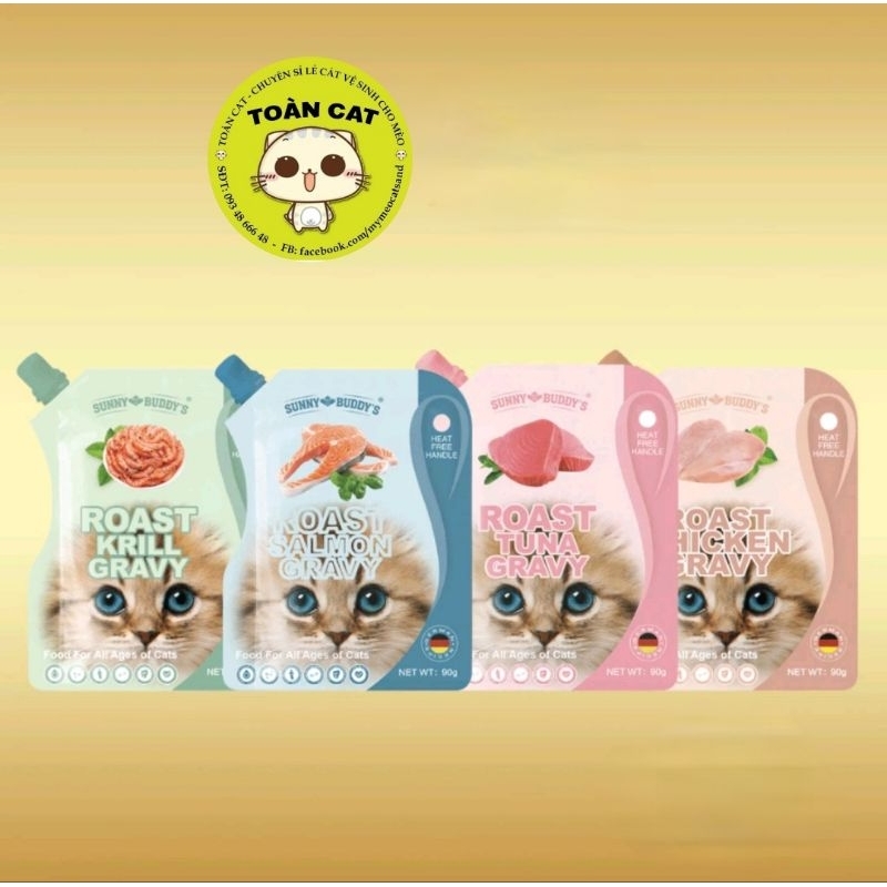 Súp thịt cho mèo Roast Sunny Buddy's gói 90g