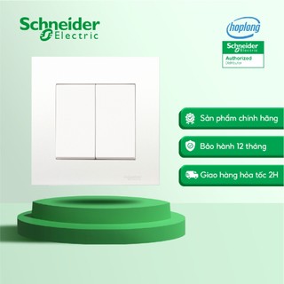 Bộ 2 công tắc 250VAC 2 gang 16AX màu Trắng KB32_1_WE Schneider