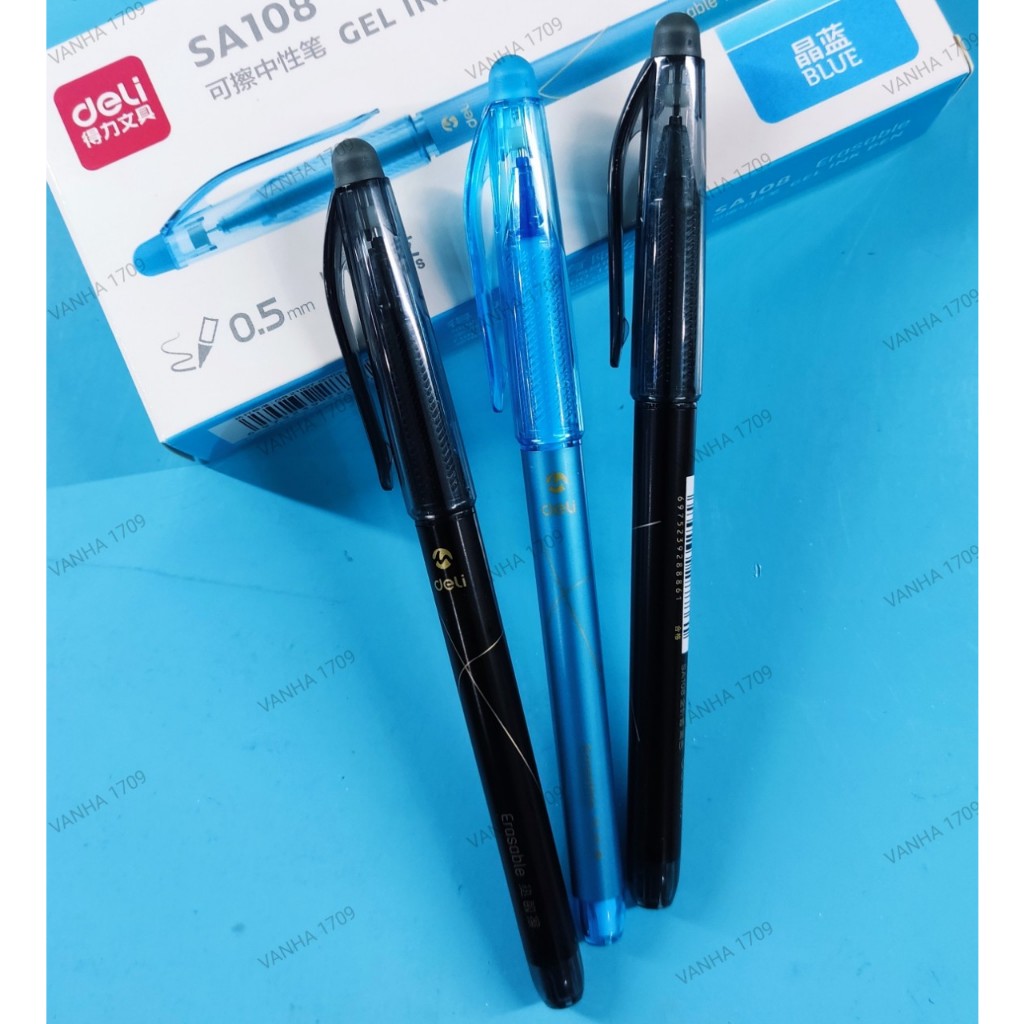 Erasable Gel Pen SA108 - Bút Xóa Được/ Bút Tảy Được Mực Xanh, Đen 0.5mm.