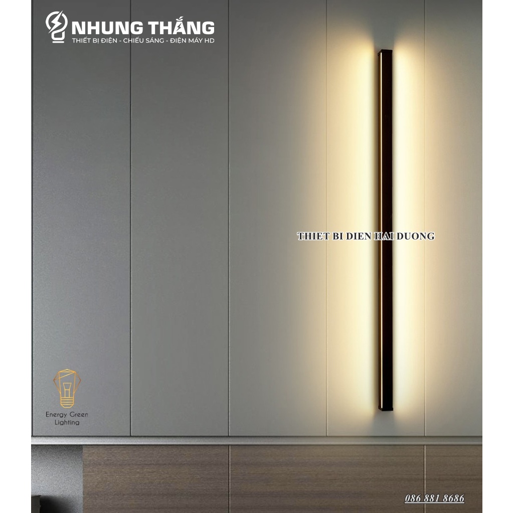Đèn Hắt Tường Ngoài Trời Decor DT-8833 - Dài 120cm - Chống Nước IP65 - Ánh Sáng Vàng - Bảo Hành 1 Năm