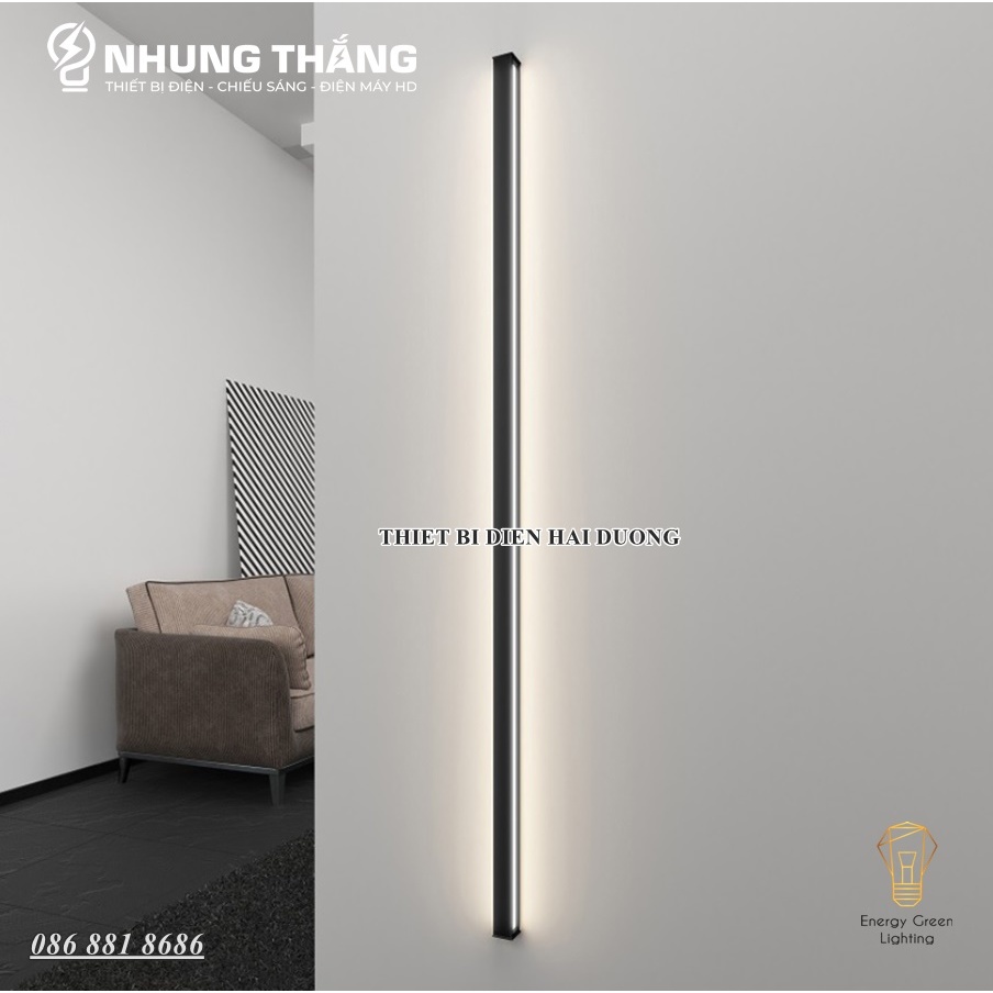 Đèn Hắt Tường Ngoài Trời Decor DT-8833 - Dài 120cm - Chống Nước IP65 - Ánh Sáng Vàng - Bảo Hành 1 Năm