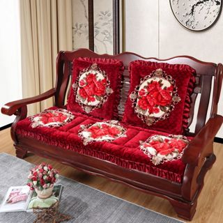  Đệm ghế gỗ thảm lót ghế soffa Hankun nhung béo trần bông êm ấm sang trọng kt M7 M8 