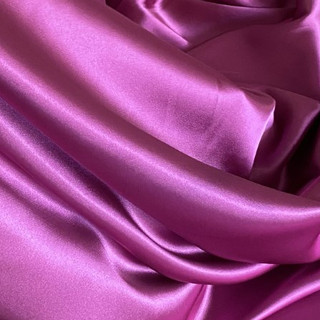 Vải lụa satin hồng tím khổ 1m5 - chất rũ, mịn, co giãn - may quần áo dài - đầm - bô, áo kiểu, bà ba