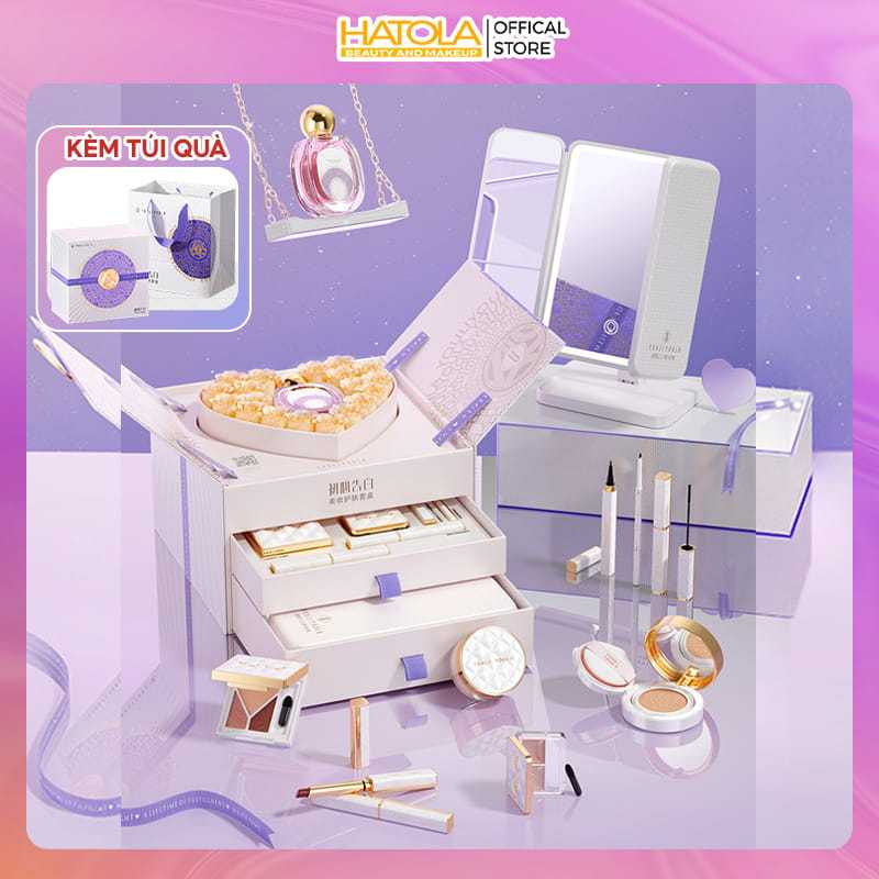 Bộ trang điểm cao cấp 3 tầng đầy đủ cho nàng sanh chảnh, Set makeup có gương trang điểm, Quà tặng cho bạn gái, sinh nhật