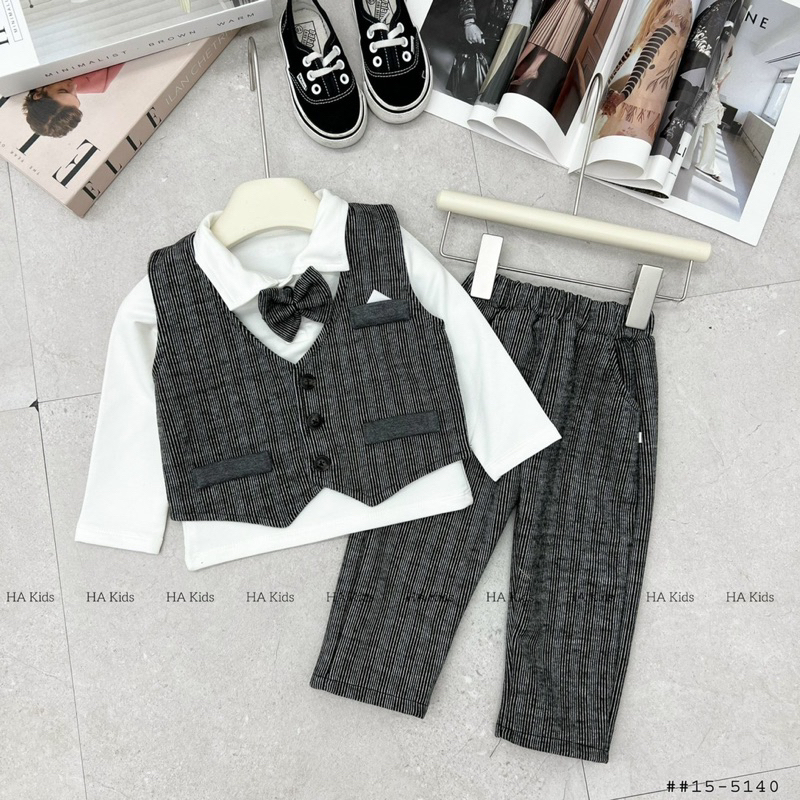 Set bộ công tử 3 chi tiết rời cho bé trai