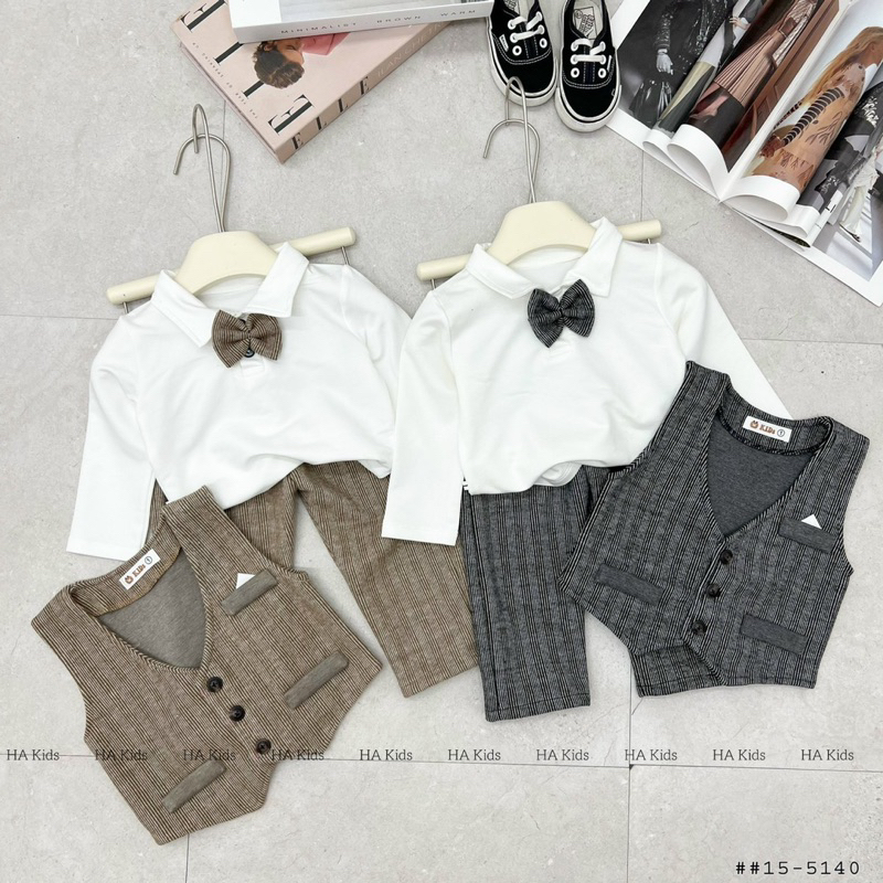 Set bộ công tử 3 chi tiết rời cho bé trai