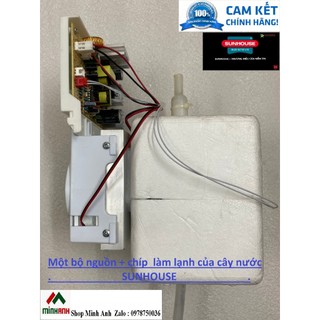 Chính hãng sunhouse - bộ bình làm lạnh bằng chíp gồm chíp lạnh ,quạt , mạch và bình chứa