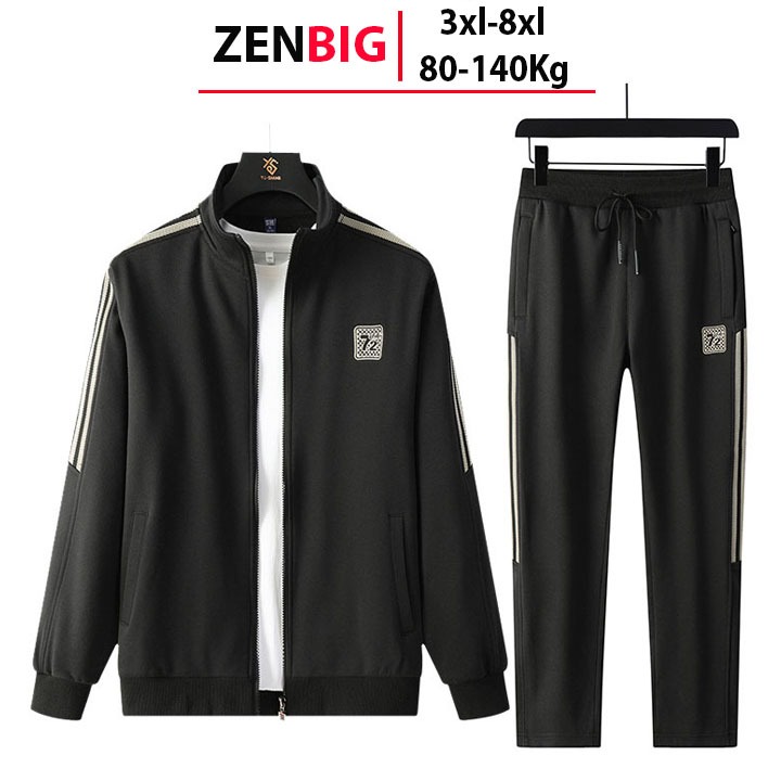 Bộ quần áo nam thu đông ZENBIG vải nỉ big size quần áo cho người mập người béo