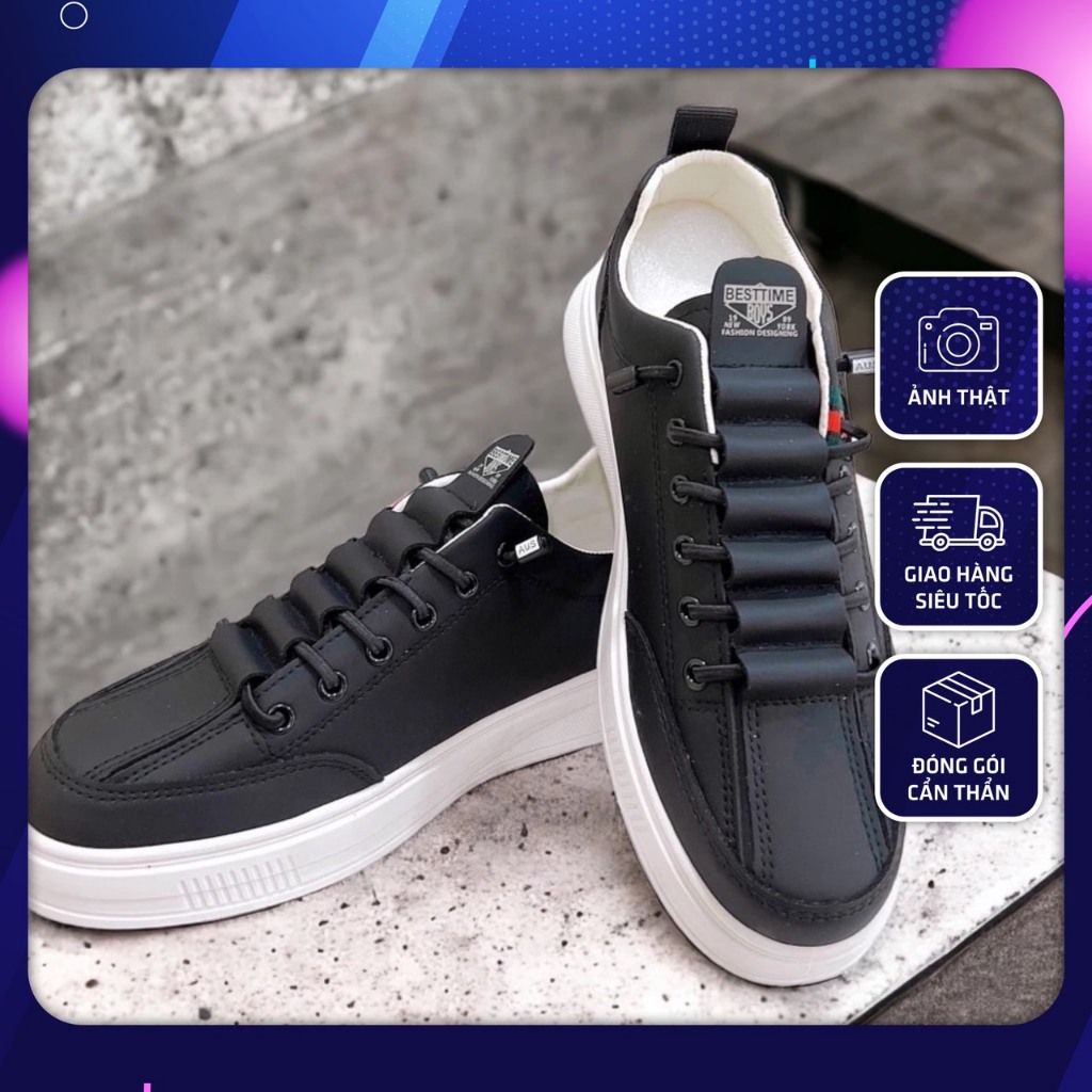 Giày Sneaker Nam.Giày Da Cao Cấp Hàn Quốc Mẫu Mới 2023.G29