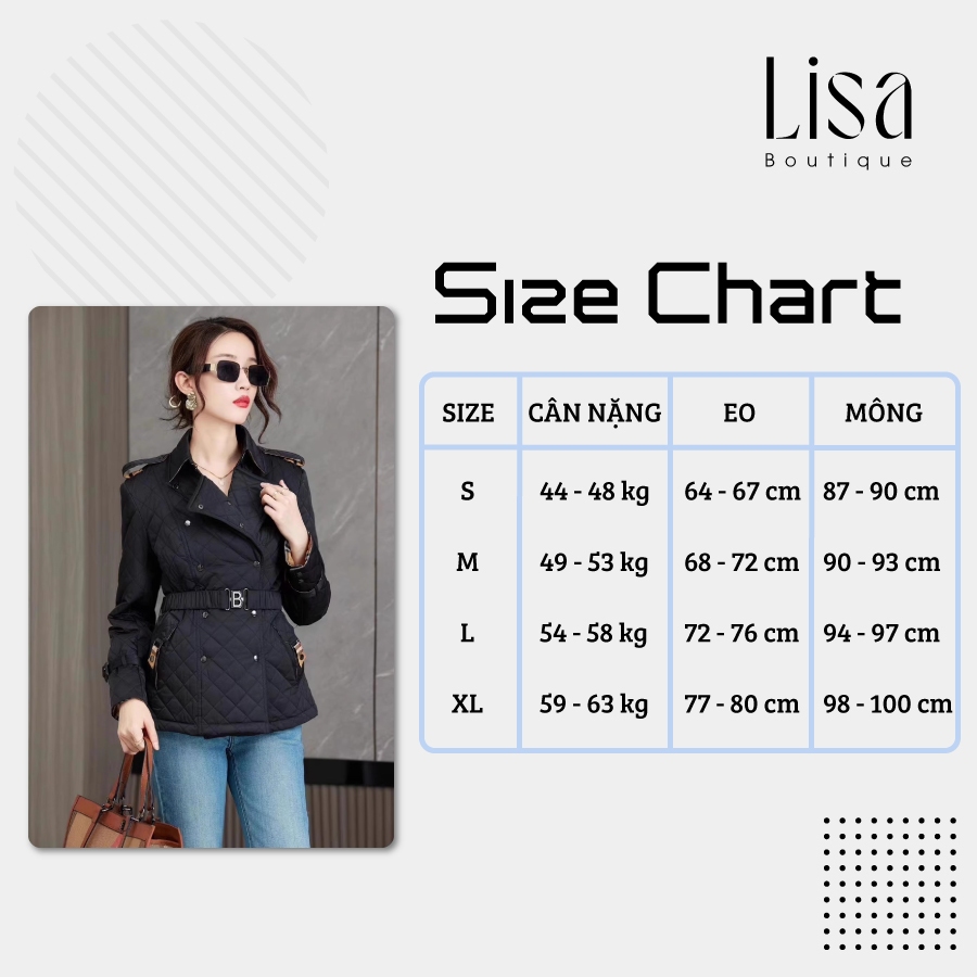 Áo Khoác Phao Nữ Có Đai Lưng HL17, Áo Phao Nữ Za.ra Họa Tiết Quả Trám Hàng Quảng Châu Lisa Boutique