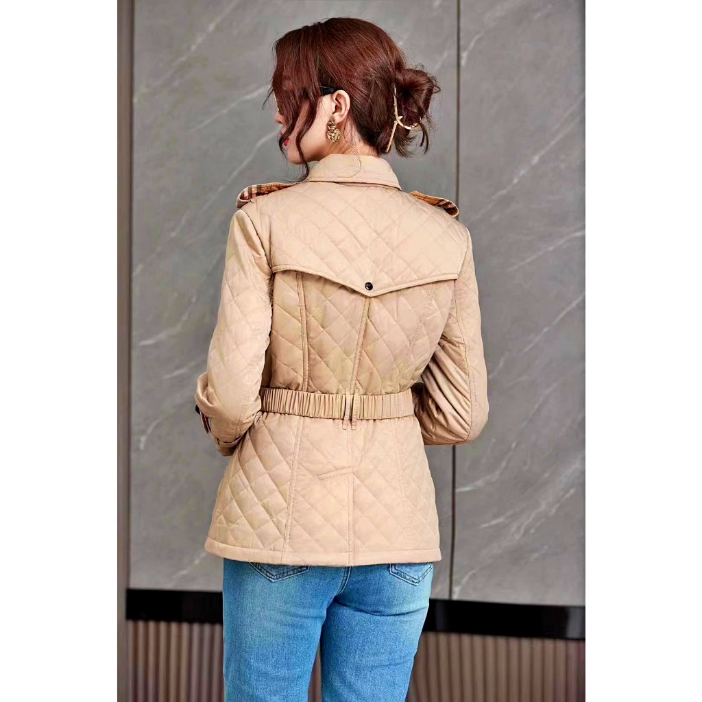 Áo Khoác Phao Nữ Có Đai Lưng HL17, Áo Phao Nữ Za.ra Họa Tiết Quả Trám Hàng Quảng Châu Lisa Boutique