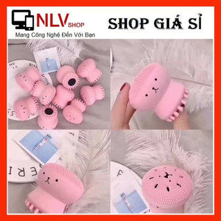 Cọ mút rửa mặt bạch tuột sillicon làm sạch lỗ chân lông, cọ rửa mặt bạch tuột hồng dể thương