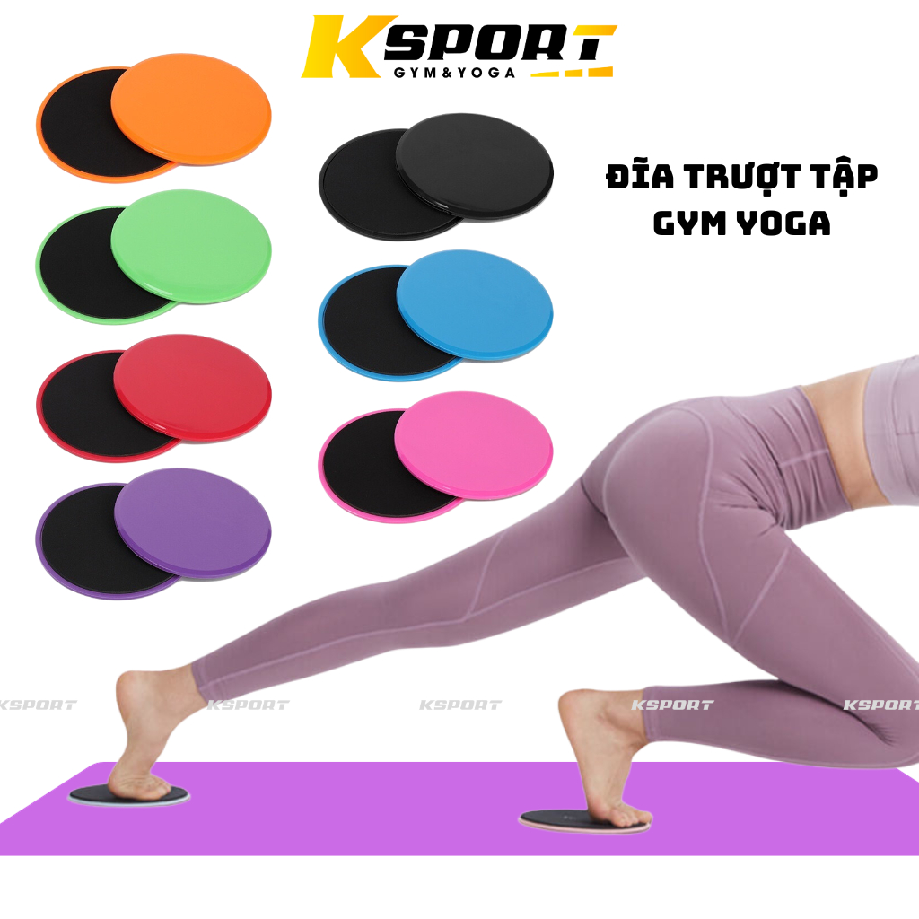 Đĩa trượt tập Gym và Yoga | Đĩa Tròn 18x18cm, Chất Liệu nhựa ABS | Sét 2 đĩa