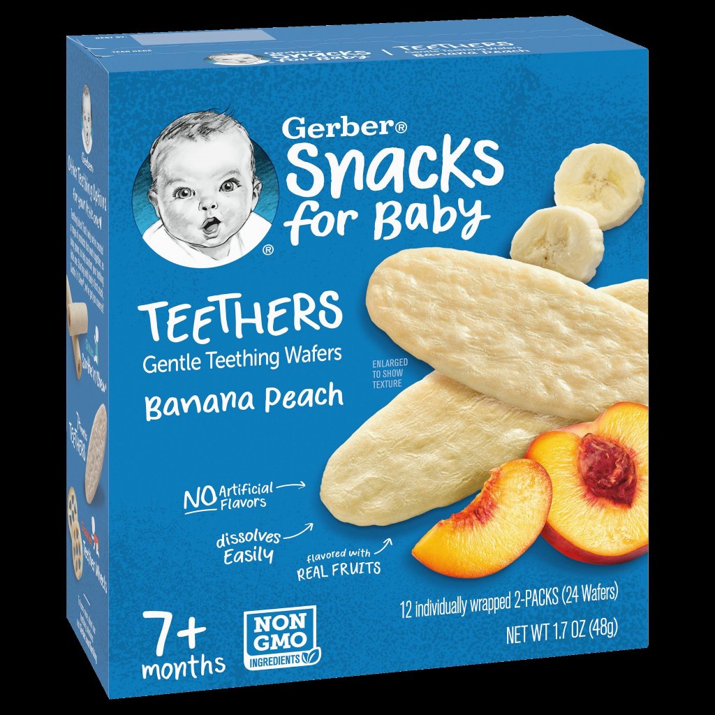 Bánh ăn dặm Nestle Gerber hộp giấy 48g - Lon & hũ nhựa 42g