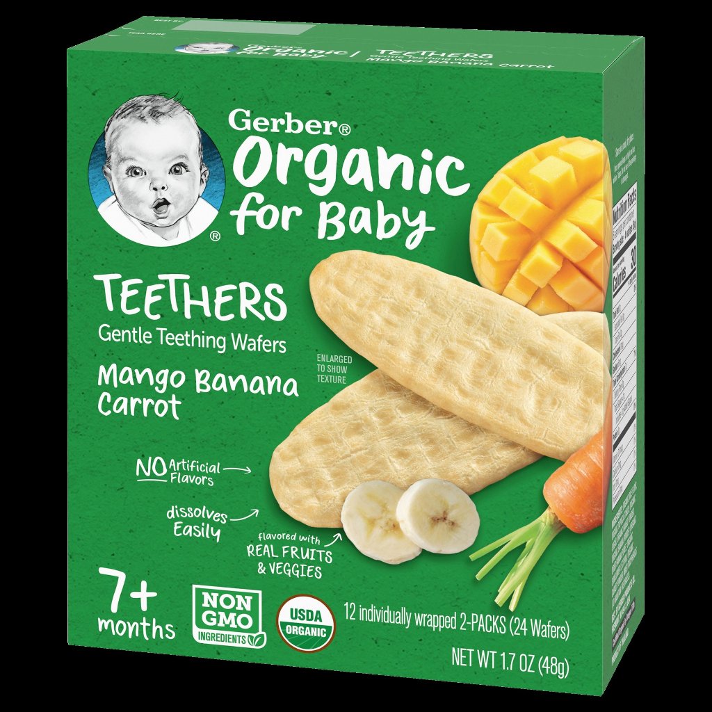 Bánh ăn dặm Nestle Gerber hộp giấy 48g - Lon & hũ nhựa 42g