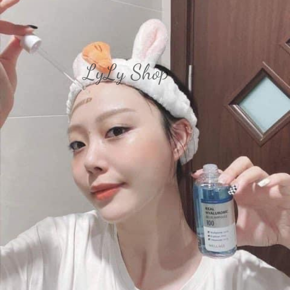 Tinh Chất Dưỡng Ẩm Wellage Real Hyaluronic Blue Ampoule 100, Serum phục hồi căng bóng, phục hồi da săn chắc Lylyshop
