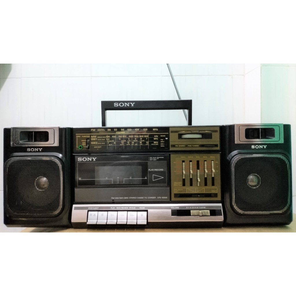 Radio cassette Sony CFS-1000s đồ cũ nghe hay ok 100%