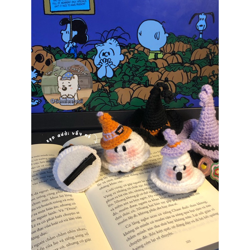 Kẹp tóc mũ phù thuỷ halloween