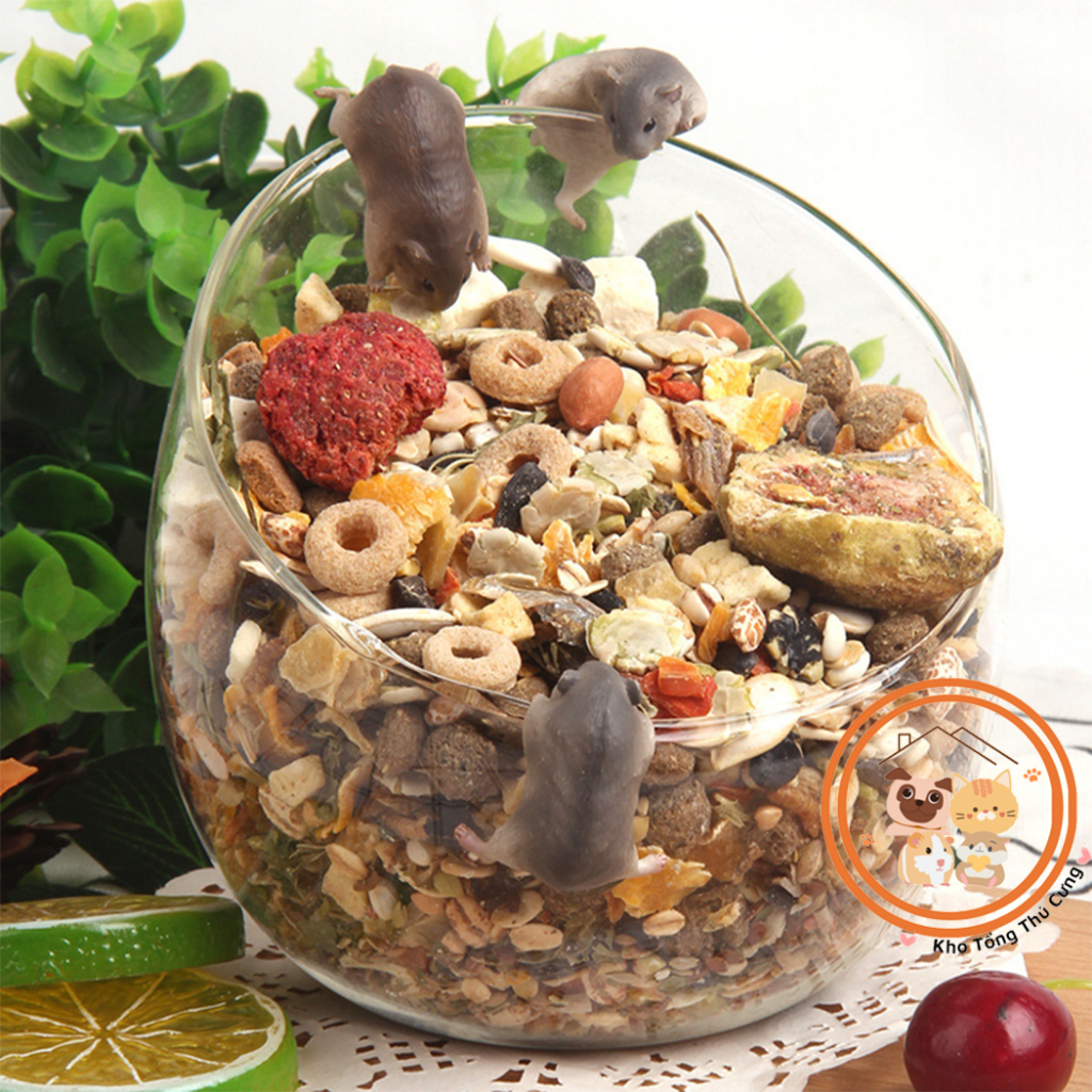 Thức ăn RM Premium Nature cho chuột hamster mini,bear,robo,campel,ww,sóc,.thành phần đa dạng,thơm ngon,giàu dinh dưỡng