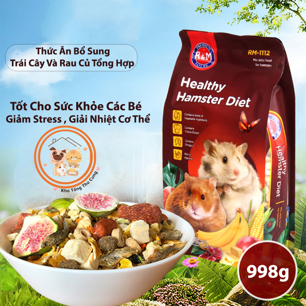Thức ăn RM Premium Nature cho chuột hamster mini,bear,robo,campel,ww,sóc,.thành phần đa dạng,thơm ngon,giàu dinh dưỡng