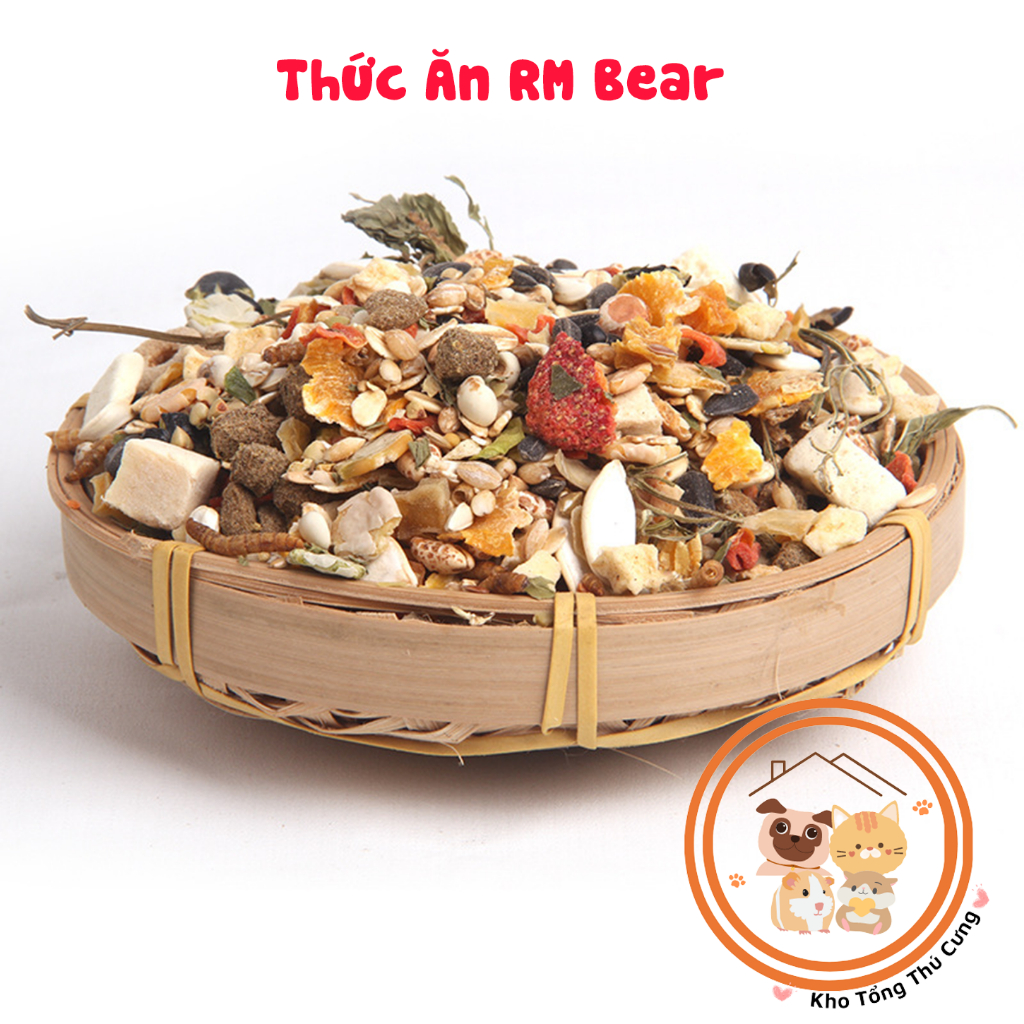 Thức ăn RM Premium Nature cho chuột hamster mini,bear,robo,campel,ww,sóc,.thành phần đa dạng,thơm ngon,giàu dinh dưỡng