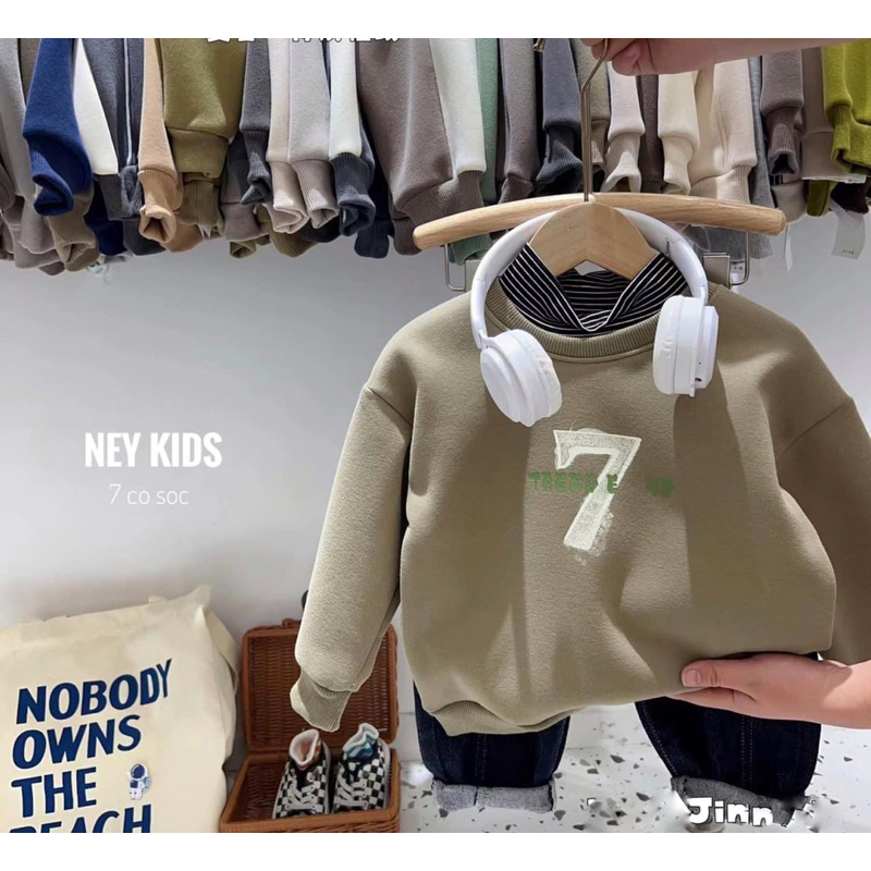 Áo nỉ lót lông unisex