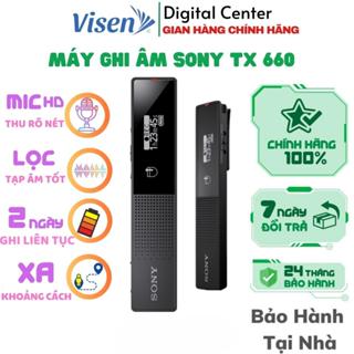 Máy ghi âm chuyên nghiệp Sony ICD TX 660 dung lượng 16GB, thời gian ghi liên tục lên tới 7 ngày , bảo hành 5 năm - VISEN