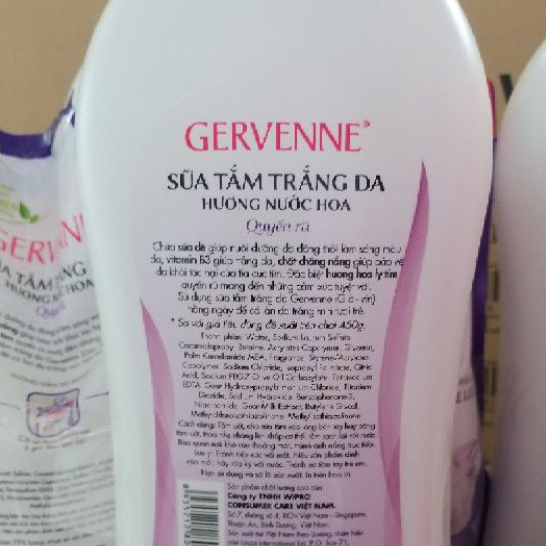 Sữa tắm Gervenne hương nước hoa 900g