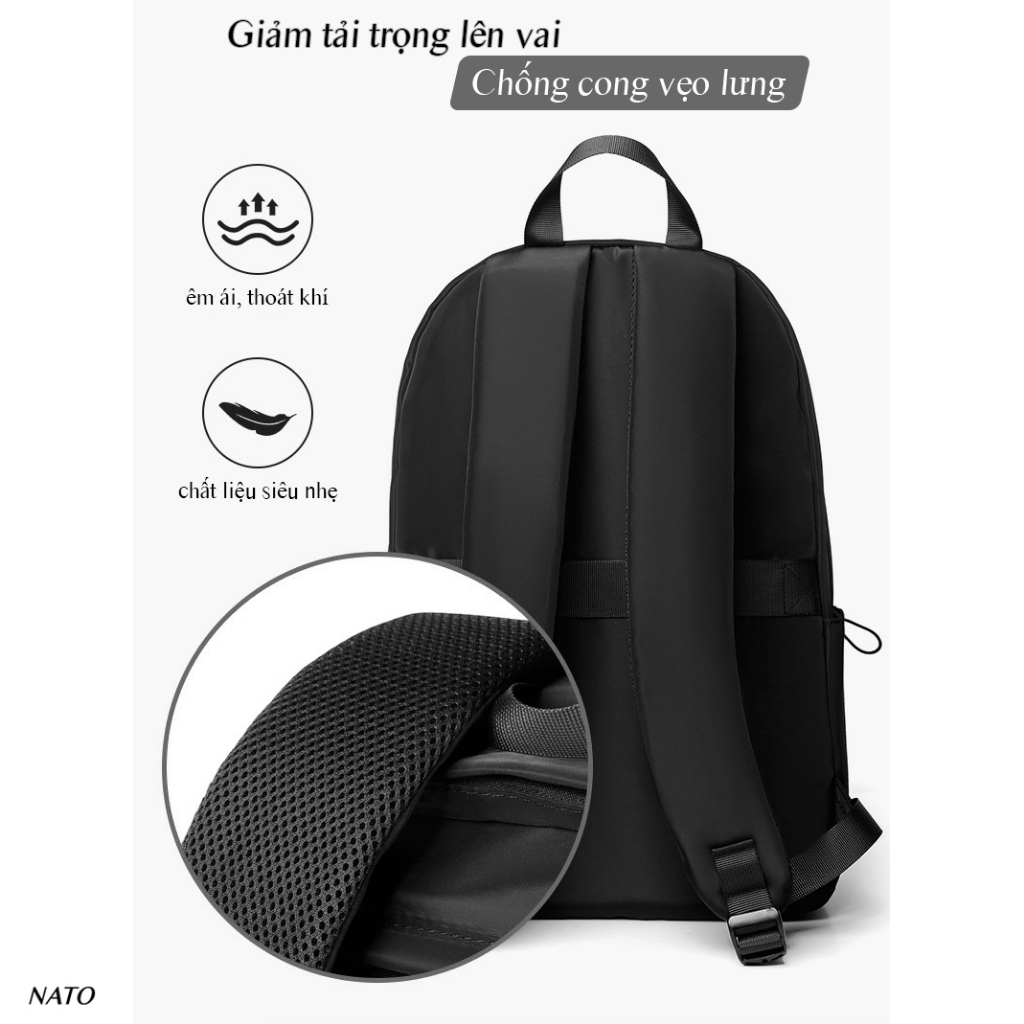 Balo NATO® "Global - Backpack" Sợi Vải ProMesh/Deluxe Ba Lô Laptop Nam Nữ Đẹp Đi Học Đi Làm Đi Chơi Đen Xám Xanh Basic