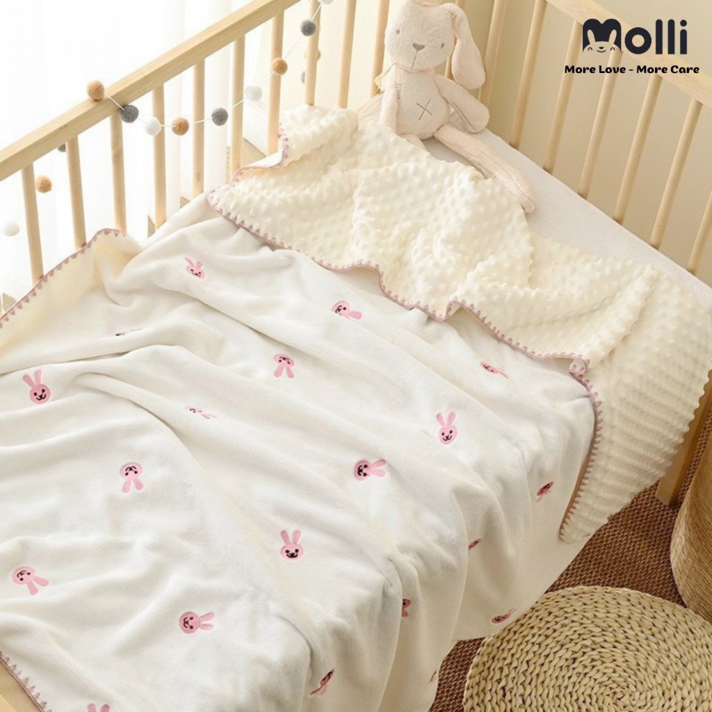 MOL2006. Chăn NHUNG Hạt Đậu Phong Cách Hàn Quốc 1m*1m2