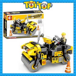 Đồ chơi lắp ráp technic city engineering xe lu công trình xây dựng thành phố công trường xếp hình Sembo Block 701201