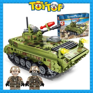 Đồ chơi lắp ráp ghép xe tank quân sự chiến đấu Type 86 quân đội xếp hình xe tăng Sembo 105530
