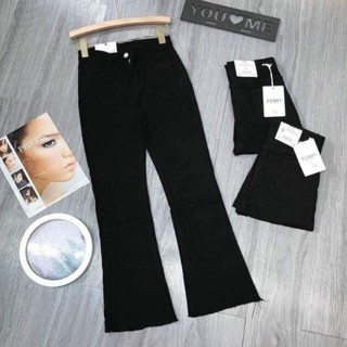 Quần Jean Bò Loe Nữ Cạp Cao (Chất Kaki mềm Co giãn 4 chiều)