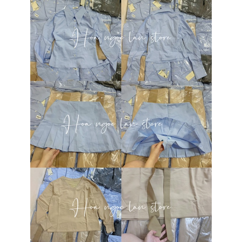 ẢNH THẬT-Set mùa thu phối sơ mi mai phương bùi fulltagmac 2 tem
