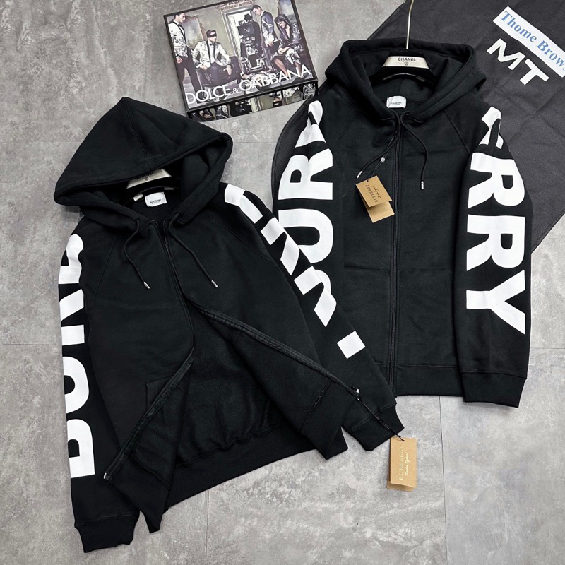 Áo Hoodie BUBERRY In Cánh Tay Màu Trắng Mũ Trùm Đầu - Áo khoác Hoodie Cao Cấp Nam Nữ Phong Cách Trẻ HOT TREND 2023 HZ001