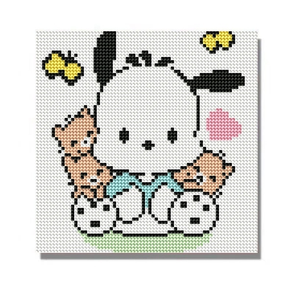 Bộ Tranh Đính Đá DIY Dễ Thương Có Kèm Khung 20 x 20 cm DCH117