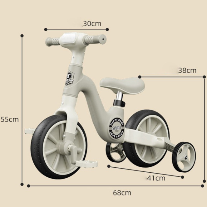 Xe đạp 3 bánh cho bé - Xe chòi chân 3 bánh thăng bằng 3in1