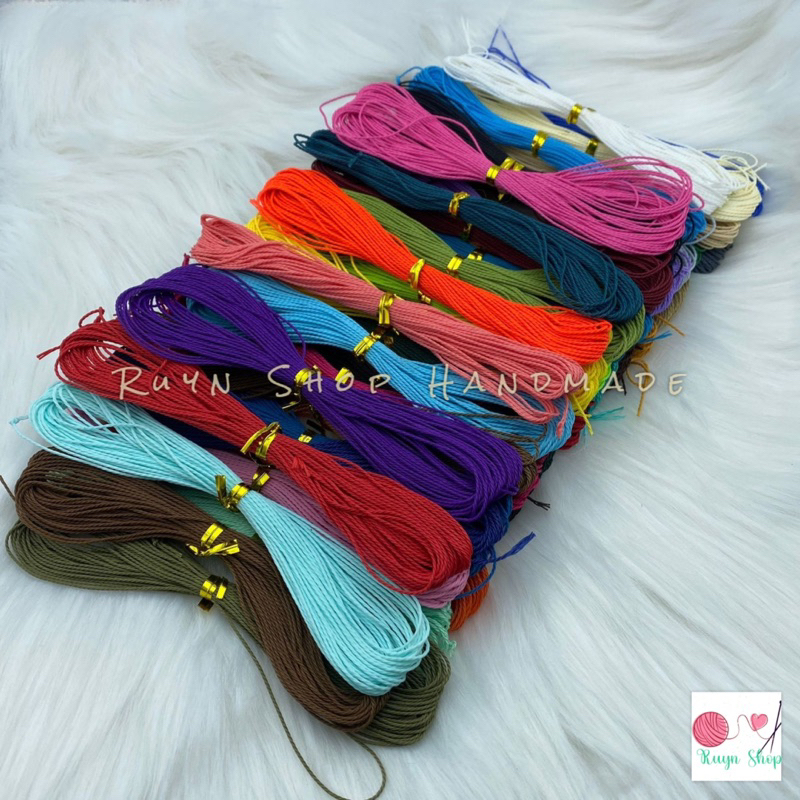 Bó 10m dây sáp wax Đài Loan 1mm/ dây waterproof/ dây cói xoắn đan vòng tay handmade