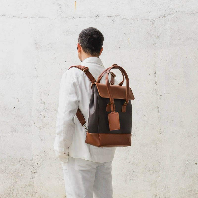 KHÔISTORE | Max_Túi tote balo đeo chéo đa năng_Màu nâu_công sở_unisex_túi da thiết kế